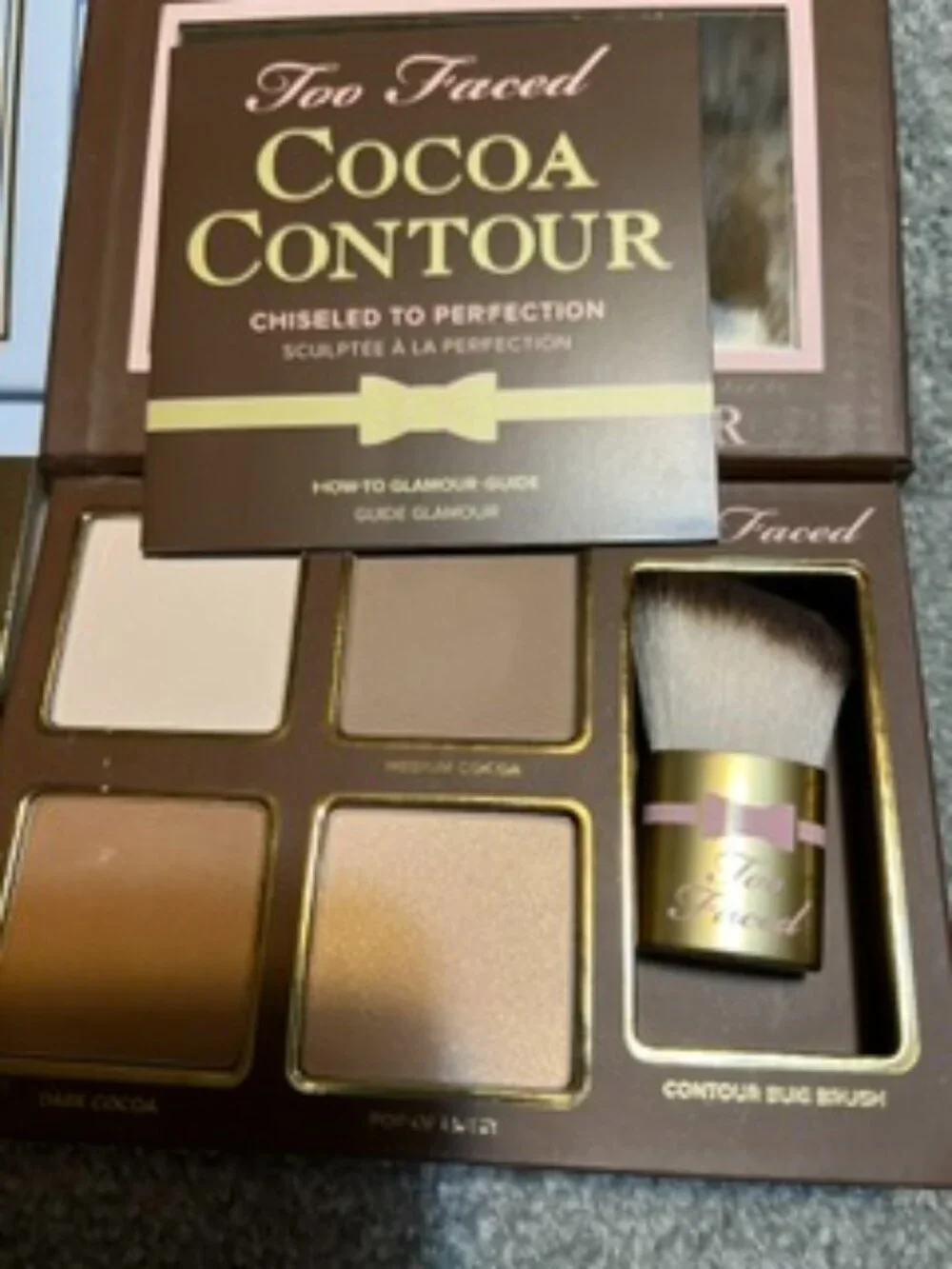 NWOB Too Faced Cocoa Contour Palette/ brush & Jaclyn Rouge Romance Blush Palette